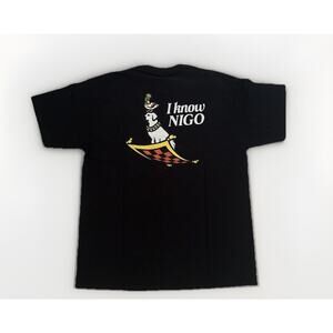 BAPE Founder Nigo x Human Made "I Know Nigo" Magic Carpet Tee Black Medium